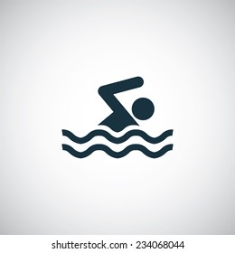 swim icon on white background 