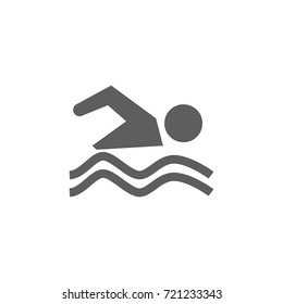 swim icon on white background