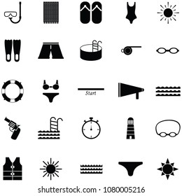 swim icon set