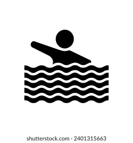 Swim icon. Simple vector sign