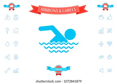 Swim icon symbol Swim icon symbol