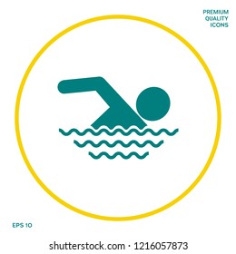 Swim icon symbol. Graphic elements for your design