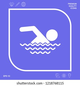 Swim icon symbol. Graphic elements for your design