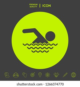Swim icon symbol. Graphic elements for your design