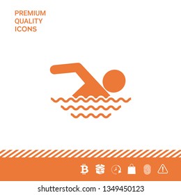 Swim icon symbol. Graphic elements for your design