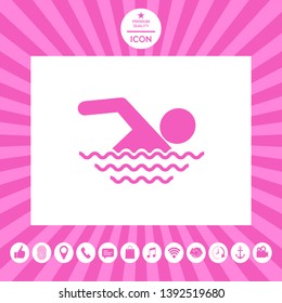 Swim icon symbol. Graphic elements for your design
