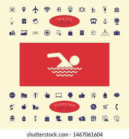 Swim icon symbol. Graphic elements for your design