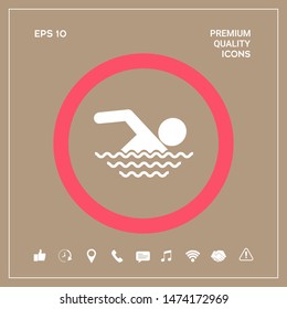 Swim icon symbol. Graphic elements for your design
