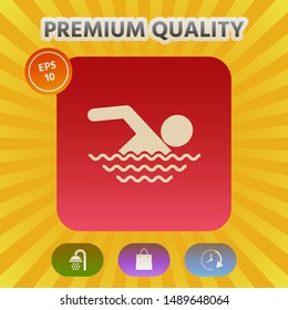 Swim icon symbol. Graphic elements for your design