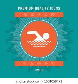 Swim icon symbol. Graphic elements for your design