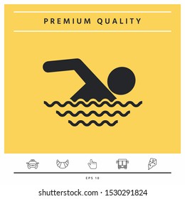Swim icon symbol. Graphic elements for your design