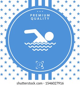 Swim icon symbol. Graphic elements for your design