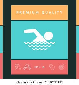 Swim icon symbol. Graphic elements for your design