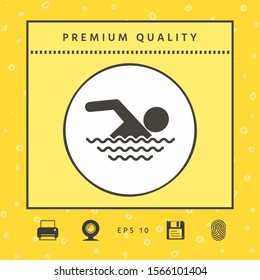 Swim icon symbol. Graphic elements for your design