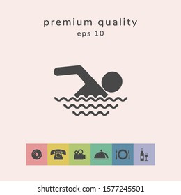 Swim icon symbol. Graphic elements for your design