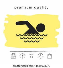 Swim icon symbol. Graphic elements for your design