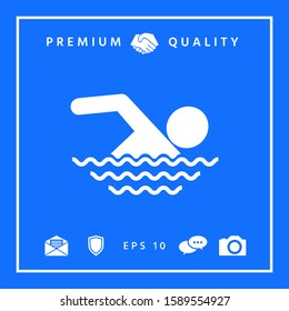 Swim icon symbol. Graphic elements for your design