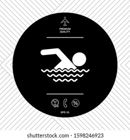 Swim icon symbol. Graphic elements for your design