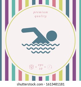 Swim icon symbol. Graphic elements for your design
