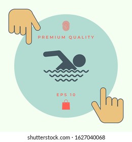 Swim icon symbol. Graphic elements for your design