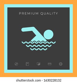 Swim icon symbol. Graphic elements for your design