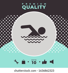 Swim icon symbol. Graphic elements for your design