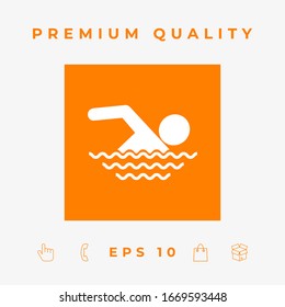 Swim icon symbol. Graphic elements for your design