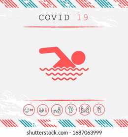 Swim icon symbol. Graphic elements for your design