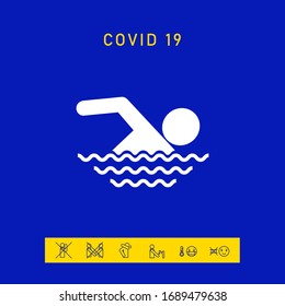 Swim icon symbol. Graphic elements for your design