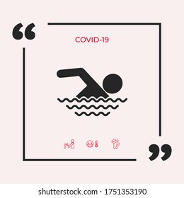 Swim icon symbol. Graphic elements for your design