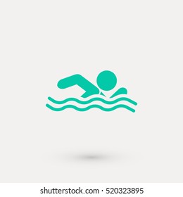 swim icon vector, flat design best vector icon