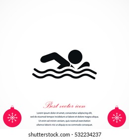 swim icon vector, flat design best vector icon