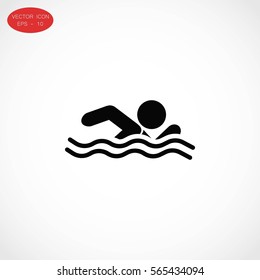 Swim Icon Vector Flat Design Best Stock Vector (Royalty Free) 565434094