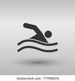 swim icon vector, flat design best vector icon