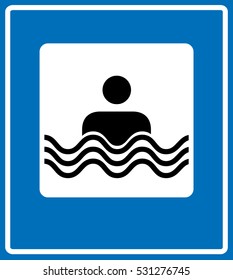 Swim Icon Vector. Flat simple pictogram on light background