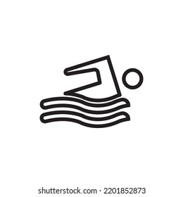 swim icon vector illustration symbol design