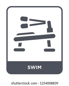 swim icon vector on white background, swim trendy filled icons from Gym equipment collection, swim simple element illustration