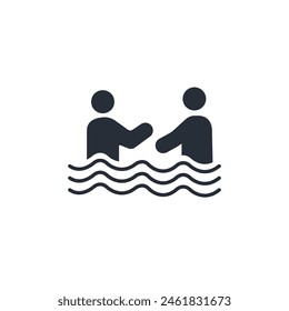 Swim icon. vector.Editable stroke.linear style sign for use web design,logo.Symbol illustration.