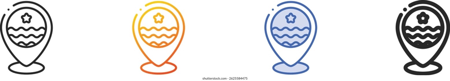 swim icon.Thin Linear, Gradient, Blue Stroke and bold Style Design Isolated On White Background