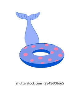 swim inflatable ring cartoon. float rubber, water pool, circle lifesaver swim inflatable ring sign. isolated symbol vector illustration