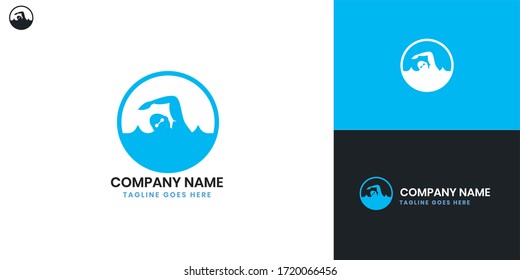 Swim logo - All elements on this template are editable with vector software, suitable for Sport Logo Business / Industry.