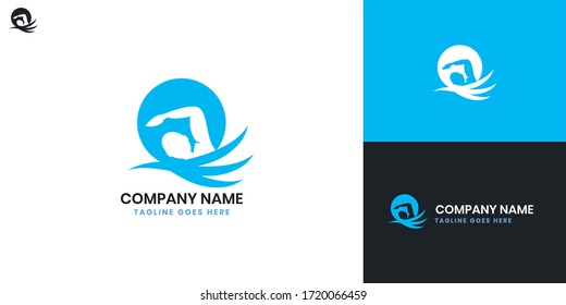 Swim logo - All elements on this template are editable with vector software, suitable for Sport Logo Business / Industry.