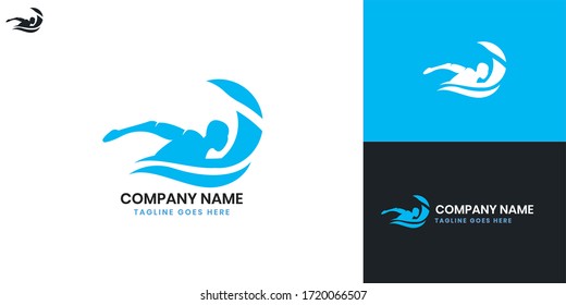 Swim logo - All elements on this template are editable with vector software, suitable for Sport Logo Business / Industry.