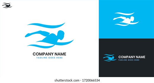 Swim logo - All elements on this template are editable with vector software, suitable for Sport Logo Business / Industry.