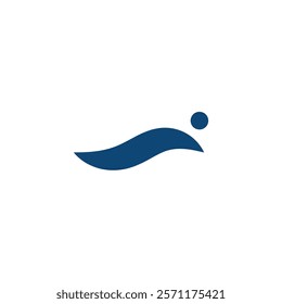 swim man sport logo design