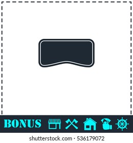 Swim mask icon flat. Simple vector symbol and bonus icon