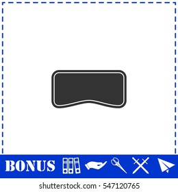Swim mask icon flat. Simple vector symbol and bonus icon