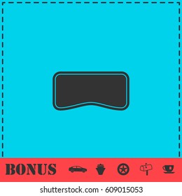 Swim mask icon flat. Simple vector symbol and bonus icon