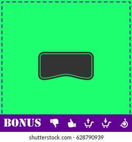 Swim mask icon flat. Simple vector symbol and bonus icon