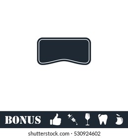 Swim mask icon flat. Vector illustration symbol and bonus pictogram